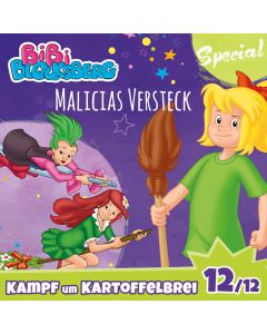 Abbildung des MP3-Hörspielcovers Bibi Blocksberg Special Kampf um Kartoffelbrei Folge 12 Malicias Versteck