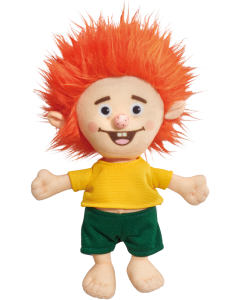 Abbildung der 17cm großen Pumuckl Plüschfigur