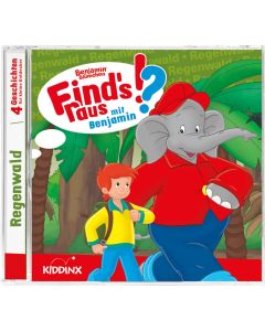 Abbildung der Hörspiel-CD Benjamin Blümchen Folge 13 Find's raus mit Benjamin - Regenwald
