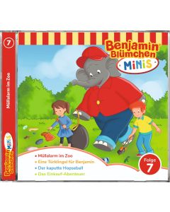Abbildung des CD-Hörspielcovers Benjamin Blümchen Minis Folge 7 Müllalarm im Zoo