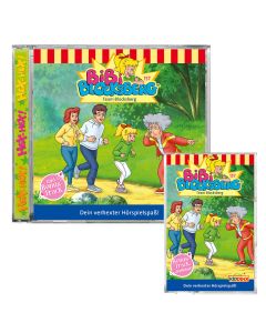 Abbildung der Hörspiel-CD und der Hörspiel-Kassette Bibi Blocksberg Folge 157 Team Blocksberg