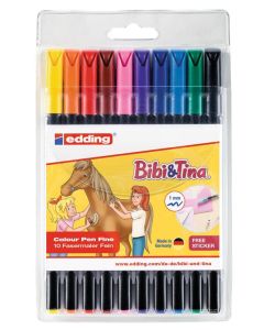 Bibi & Tina: 10er-Set edding 1200 Fasermaler fein
