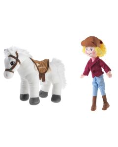 Abbildung vom Set der Marke Bibi & Tina mit Puppe Bibi Blocksberg und Plüschpferd Sabrina