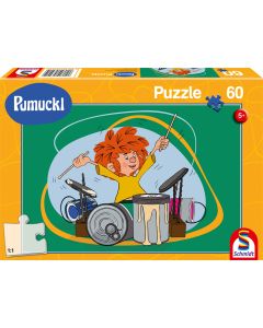 Abbildung der Verpackung des Pumuckl Puzzles Pumuckl spielt Schlagzeug 60 Teile