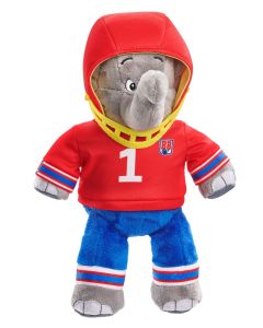 Abbildung des Benjamin Blümchen Plüsch in der NFL Version stehend