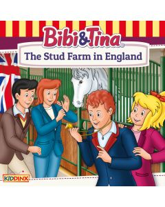 Abbildung des MP3-Hörspielcovers des englischsprachigen Hörspiels Bibi and Tina Folge 78 The Stud Farm in England