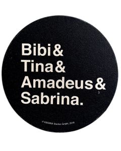 Bibi & Tina: Getränkeuntersetzer / Bierdeckel (schwarz)