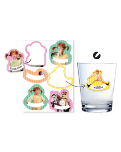 Pippi Langstrumpf: 6er Namens-Sticker