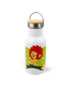Abbildung der Pumuckl Thermo Trinkflasche aus Edelstahl