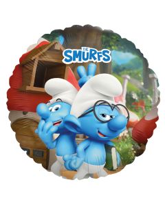 Die Schlümpfe: Folienballon Motiv Rund 2 Schlümpfe