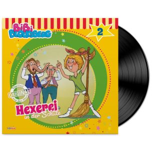 Abbildung der Vinyl Schallplatte Bibi Blocksberg Folge 2 Hexerei in der Schule