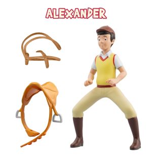 Bibi & Tina: Spielfigur Alex reitend einzeln