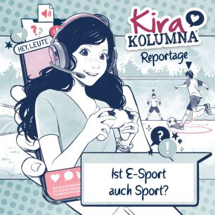Abbildung der MP3 Reportage Kira Kolumna Ist E-Sport auch Sport?