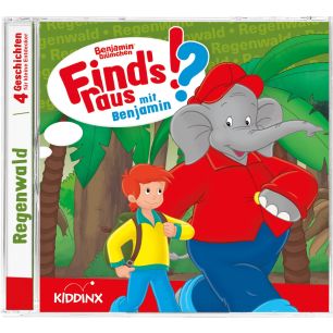 Abbildung der Hörspiel-CD Benjamin Blümchen Folge 13 Find's raus mit Benjamin - Regenwald
