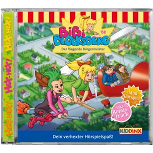 Abbildung der Hörspiel-CD Bibi Blocksberg Folge 158 Der fliegende Bürgermeister 