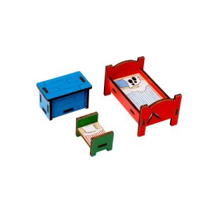 Abbildung des Spielesets Möbelset Schlafzimmer von Pippi Langstrumpf