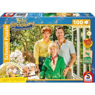 Abbildung Verpackung 100 Teile Puzzle Bibi Blocksberg - Das große Hexentreffen Motiv Familie Blocksberg
