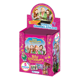Abbildung des Stickerdisplays zum Kinofilm Bibi Blocksberg Das große Hexentreffen