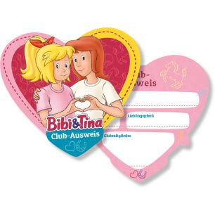 Bibi & Tina: 6 Clubausweise (Party-Dekoration)