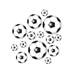 Abbildung des Konfetti in Fußball Form