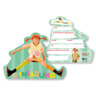 Pippi Langstrumpf: 8 Einladungen