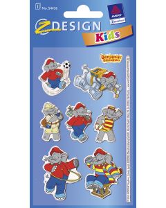 Benjamin Blümchen: 3D-Sticker Benjamin Blümchen in Aktion