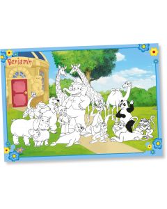 Benjamin Blümchen: 6 Platzsets zum Ausmalen